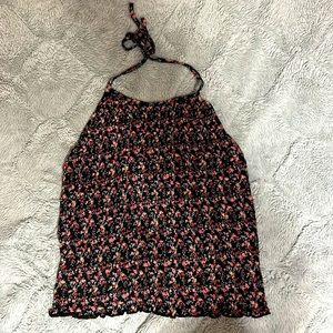 American Eagle Tie back halter/ stretch top